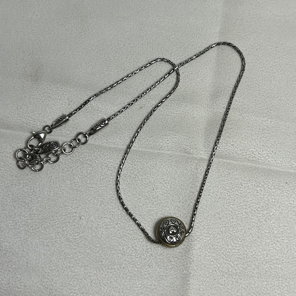 Brighton Celestial Blue Necklace Crystal Silver Plated Two-tone Pendant 18" - Picture 11 of 13